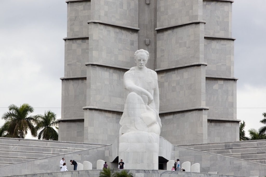 A photograph of the memorial to José Martí in Havana, Cuba