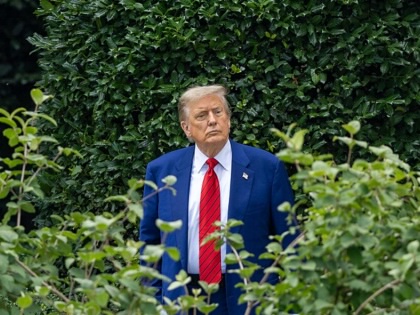 Donald Trump is photographed outside the White House on June 20, 2025.