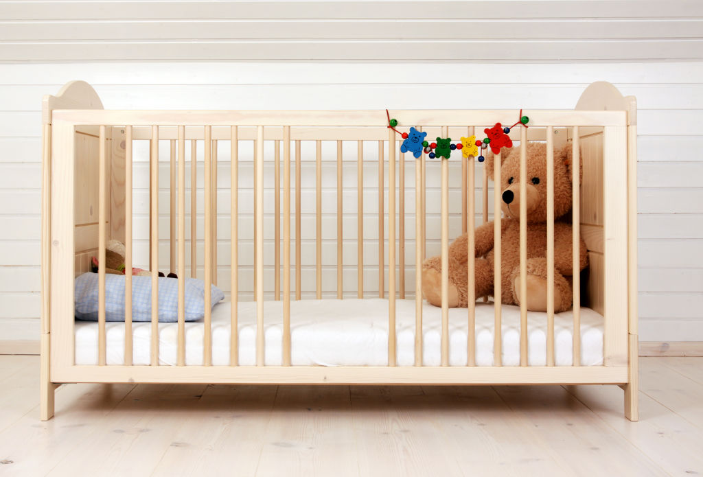 An empty crib
