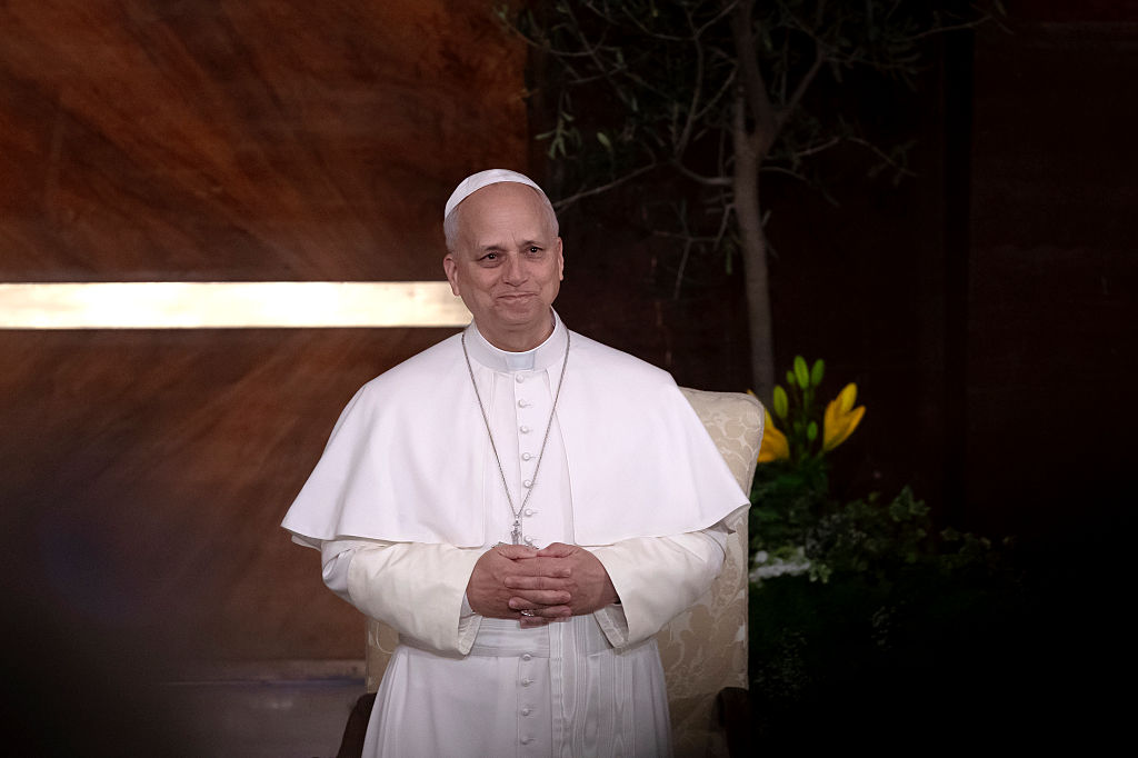 Pope Leo XIV visits Sapienza University in Rome, Italy, on May 14, 2026.