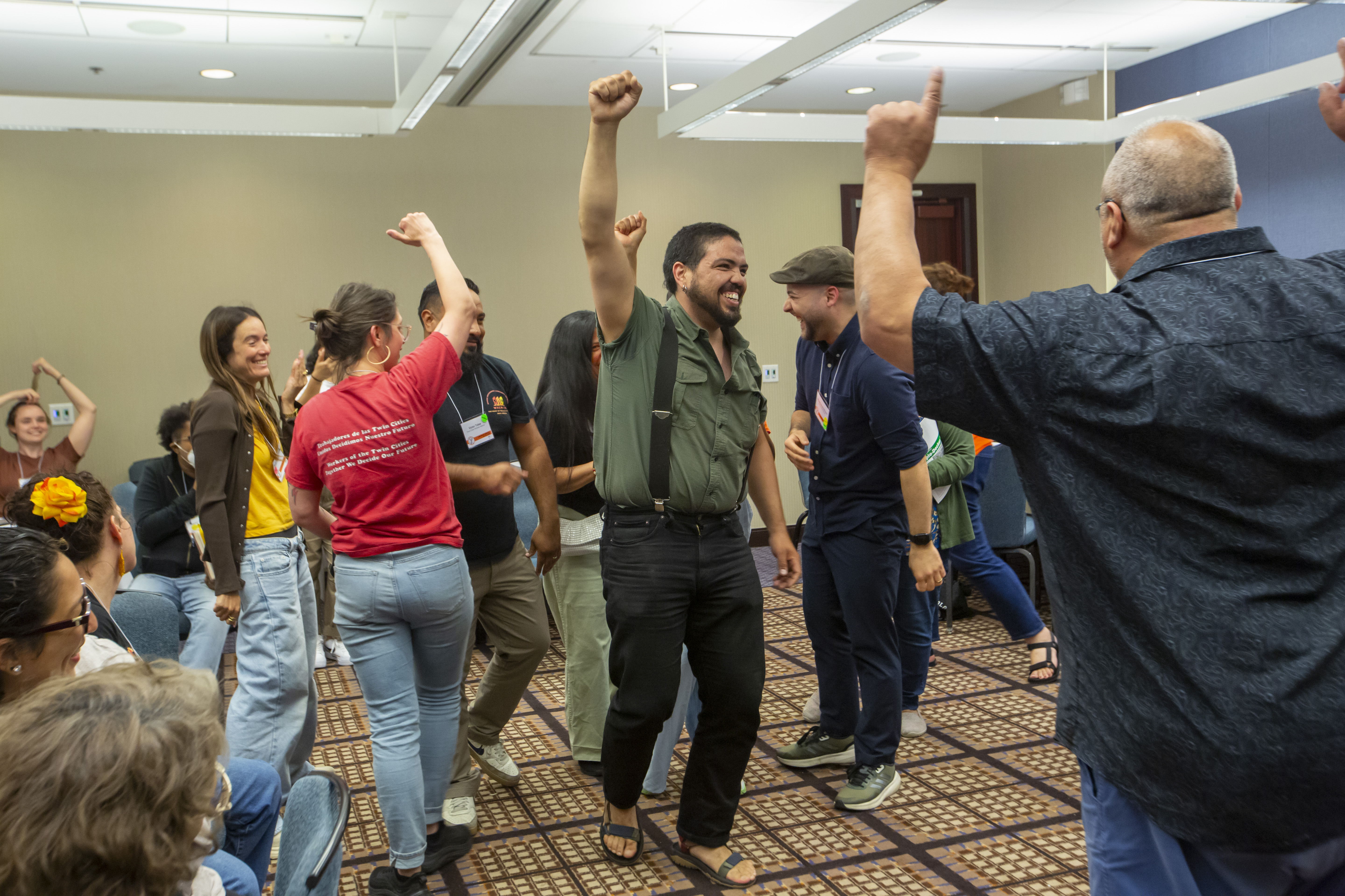 Union activists at the 2026 Labor Notes conference.