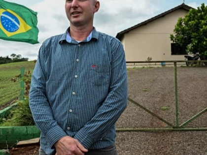 A farmer and Bolsonaro supporter is photographed in Mercedes, Parana state, Brazil.