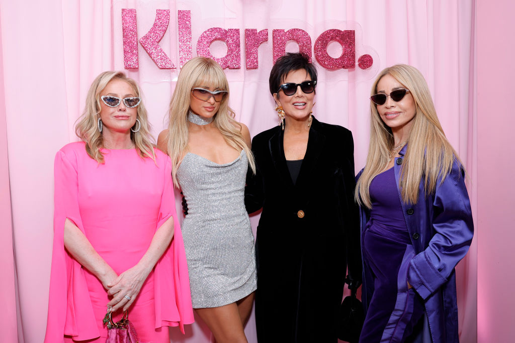 Kathy Hilton, Paris Hilton, Kris Jenner, and Faye Resnick attend the Klarna & Paris Hilton House of Y2K Launch Party in Los Angeles on February 23, 2023.