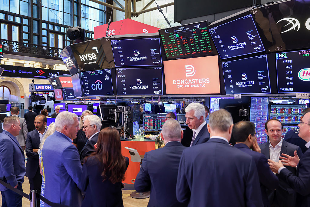 DPC Holdings Ltd. signage during the company’s initial public offering (IPO) on the floor of the New York Stock Exchange (NYSE) in New York City on Thursday, June 25, 2026.