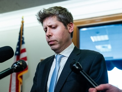 Sam Altman, chief executive officer and cofounder of OpenAI Inc., speaks with members of the media following a meeting with Senator Bernie Sanders, not pictured, on Capitol Hill in Washington, DC, on Wednesday, June 3, 2026.