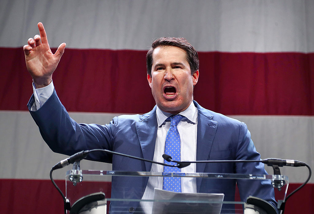 US Representative Seth Moulton speaks at the Massachusetts Democratic Party convention on May 30, 2026.