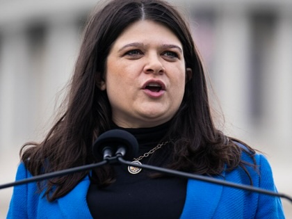Michigan Representative Haley Stevens speaks during a rally at the US Capitol on May 6, 2025.