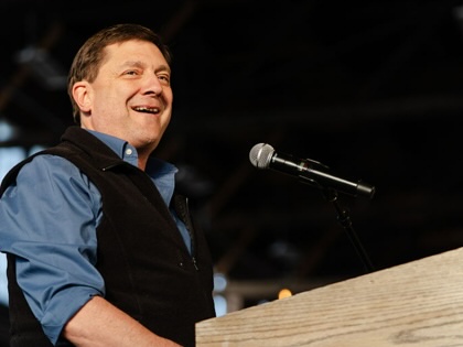 Troy Jackson speaks during a political event in Portland, Maine, on May 25, 2026.