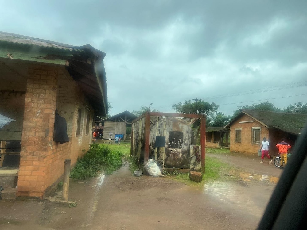 A housing camp for Liberian Firestone workers.