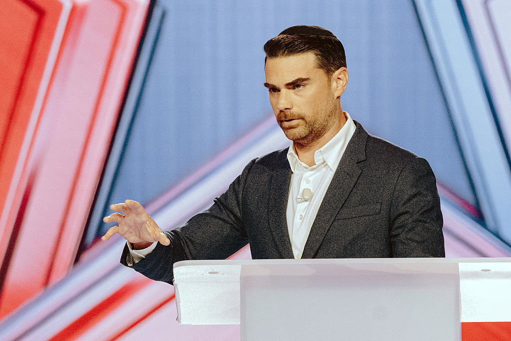 US conservative political commentator Ben Shapiro speaks during Turning Point's annual AmericaFest conference in remembrance of late right-wing political activist Charlie Kirk, in Phoenix, Arizona on December 18, 2025.
