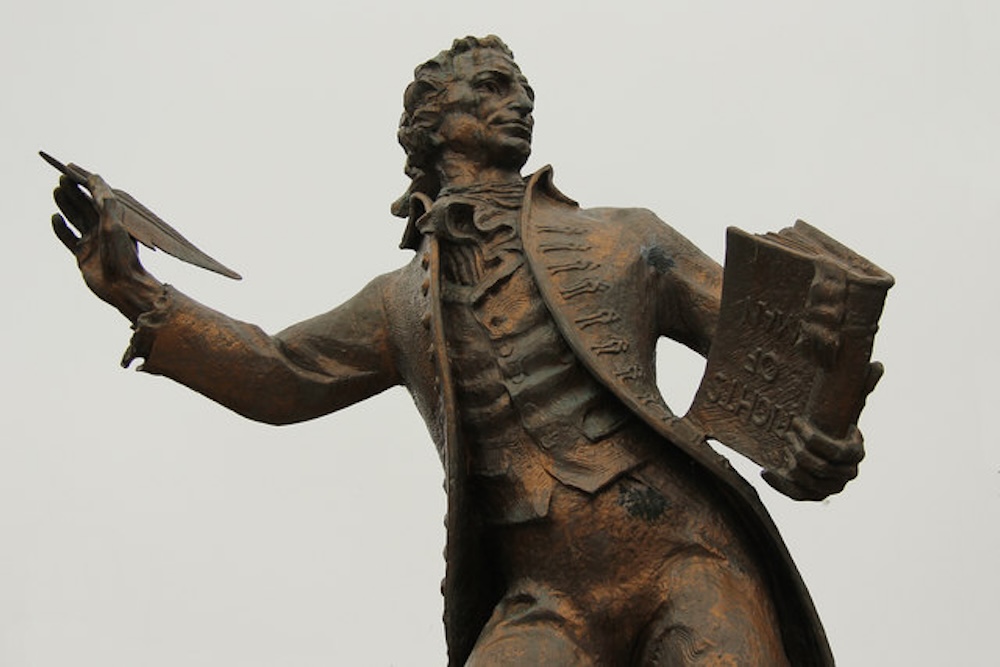 A statue of Thomas Paine in his hometown, Thetford  England. 