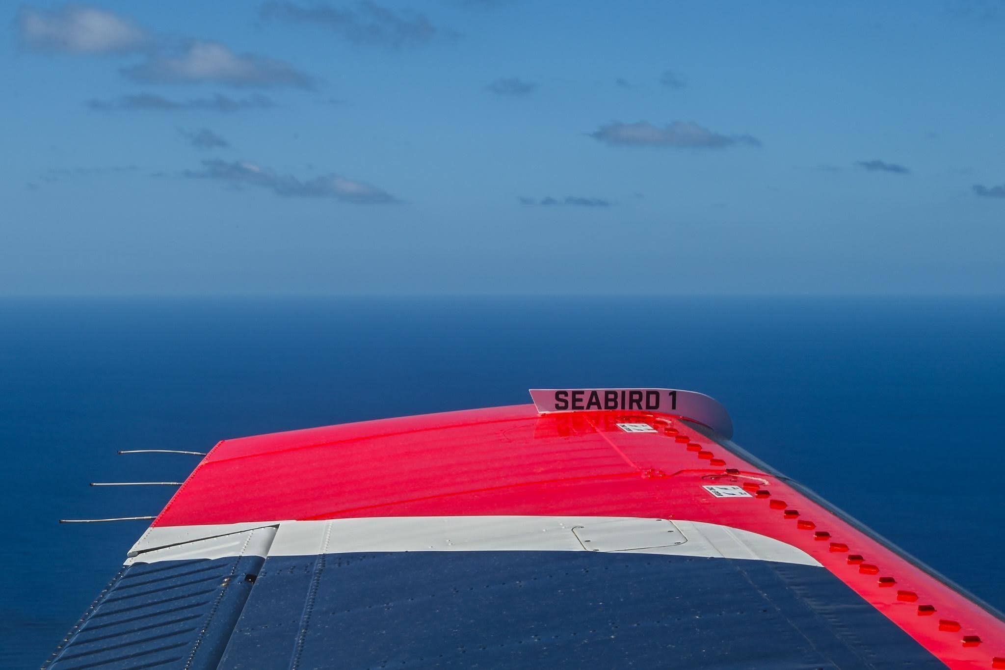 Migrant rescue monitor plane Seabird over the Mediterranean