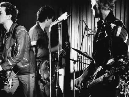 The Clash perform at the Coliseum in London on March 11, 1977.