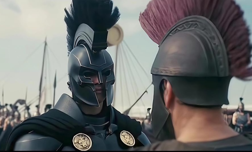 A still from Christopher Nolan's 2026 film, The Odyssey.