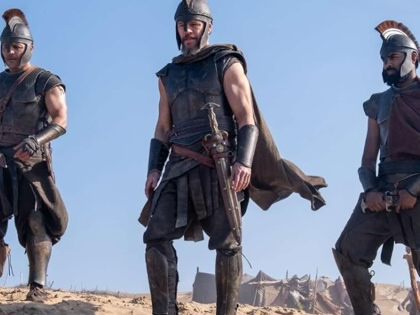 A still from Christopher Nolan's 2026 film, The Odyssey. 