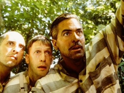 John Turturro, Tim Blake Nelson, and George Clooney in the Coen Brothers’ Odyssey-inspired O Brother, Where Art Thou?