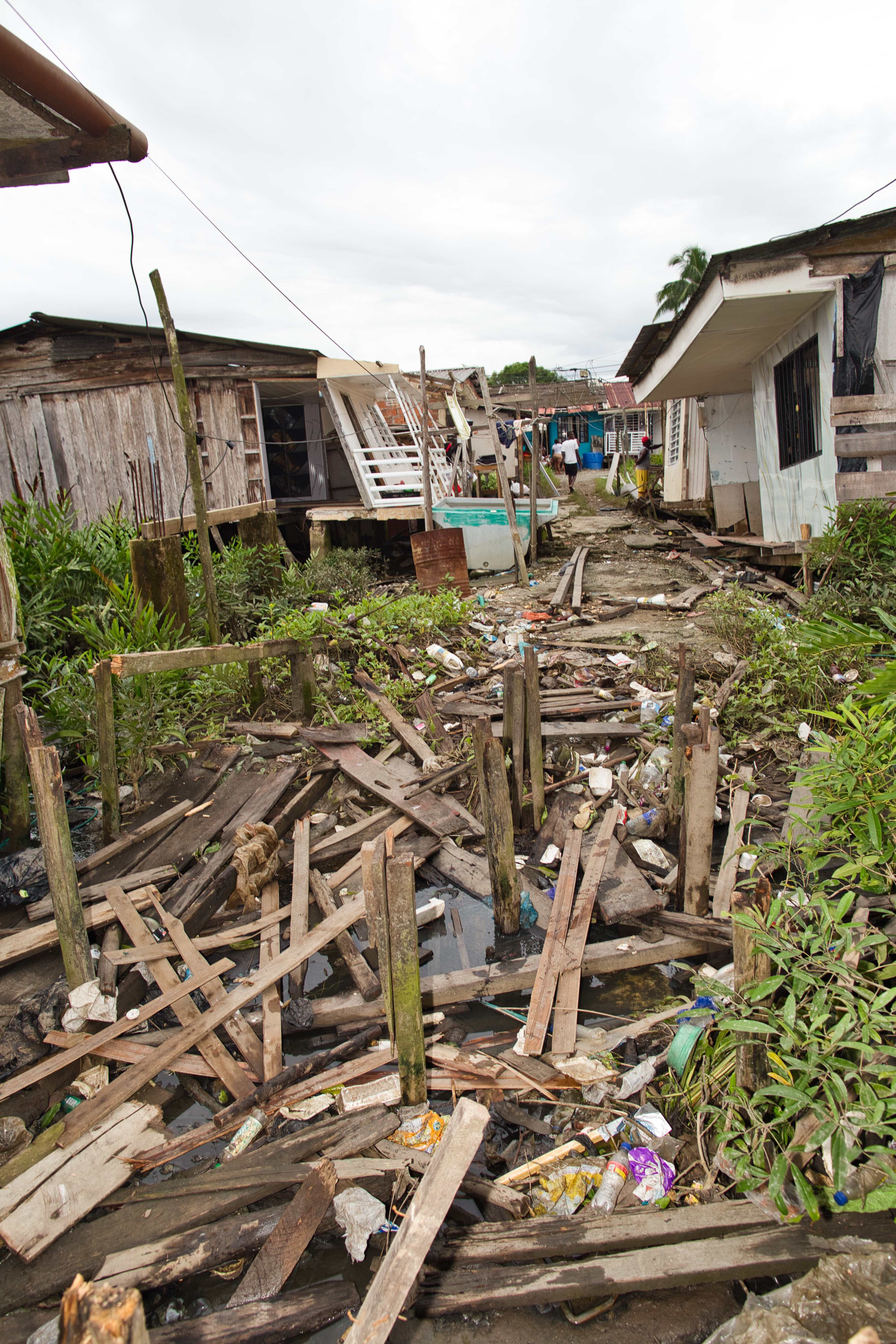Destruction from the August 2026 earthquake on Colombia's Pacific coast