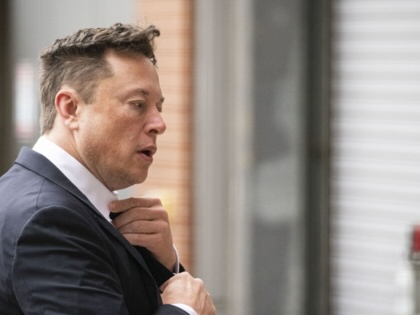 Elon Musk arrives at court during the SolarCity trial in Wilmington, Delaware, on July 13, 2021. 