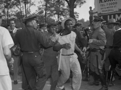 A photo of the 1949 Peekskill riot.