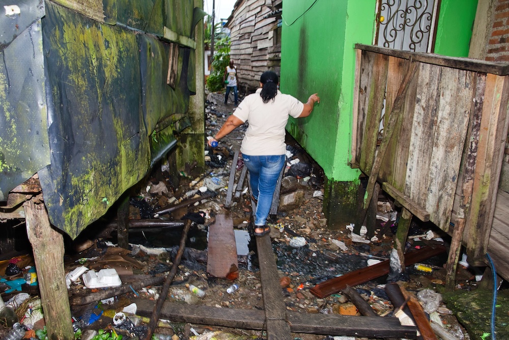 Assessing the damage in Buenaventura, Colombia