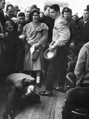 On February 27, 1960, several sit-in participants in Nashville, including Paul Laprad (pictured), were attacked by onlookers.