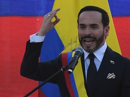 Colombia President Abelardo de la Espriella delivers a speech at the Pichincha Battalion after his swearing in ceremony in Cali, Colombia, on August 7, 2026.