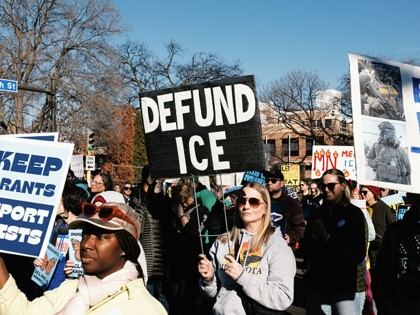 Several thousand people march for democracy at the call of several organizations and associations, demanding ICE out of Minnesota immediately, and justice and accountability for Renee Good, Alex Pretti, and all victims of ICE in Minneapolis, Minnesota, on February 16, 2026.