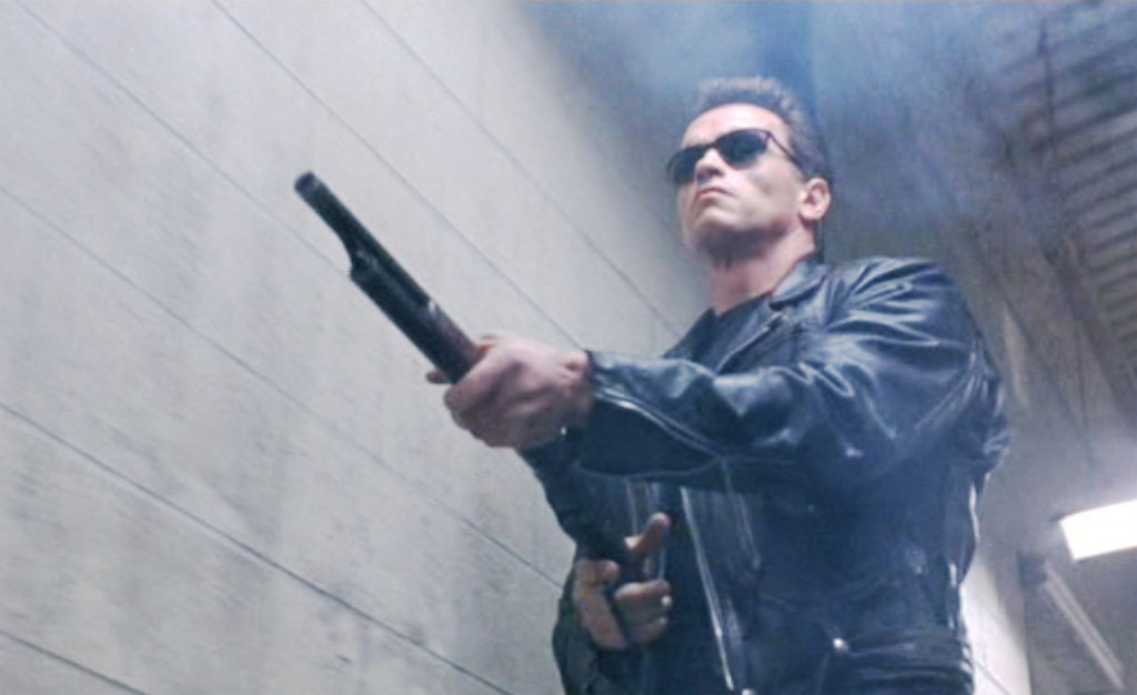 A still featuring Arnold Schwarzenegger from the 1991 film Terminator 2: Judgment Day