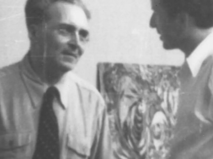 Victor Serge and Wolfgang Paalen in the artist’s studio in Mexico City, May 30, 1942.
