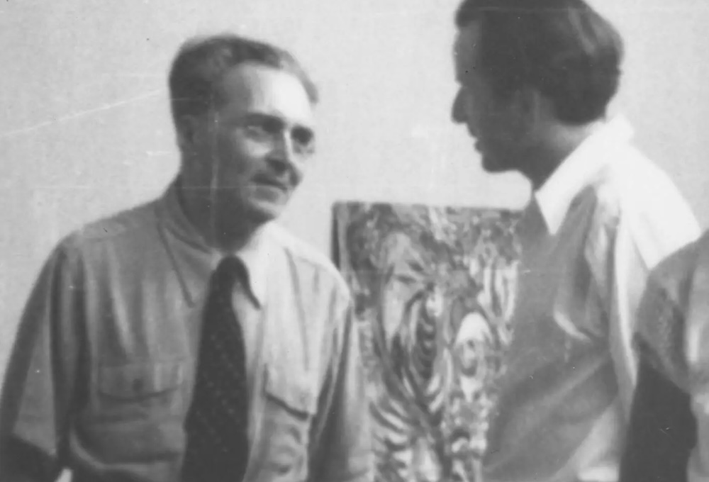 Victor Serge and Wolfgang Paalen in the artist’s studio in Mexico City, May 30, 1942.