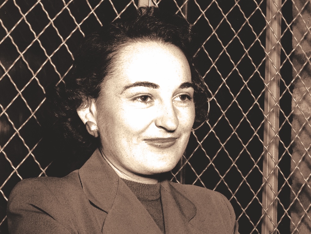 An archival photograph of anti-apartheid intellectual-activist Ruth First