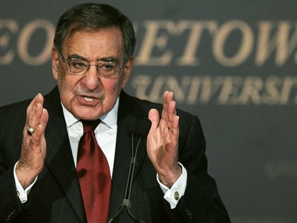 Leon Panetta speaks at Georgetown University.