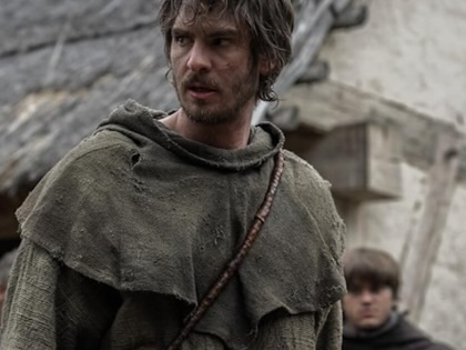 A still from the 2026 film “The Uprising” featuring Andrew Garfield as Ploughman.