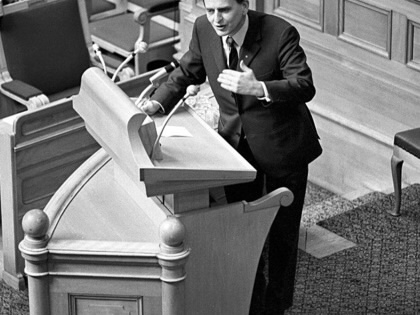 Olof Palme. Swedish social democratic politican and prime minister. Pictured here 1968.