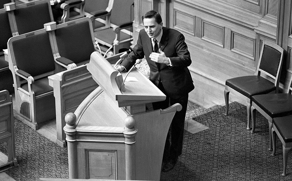 Olof Palme. Swedish social democratic politican and prime minister. Pictured here 1968.