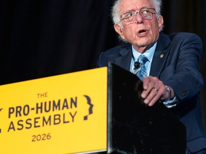 Sen. Bernie Sanders (D-VT) speaks during the Pro-Human Assembly at the Marriott Marquis Washington on September 15, 2026, in Washington, DC.