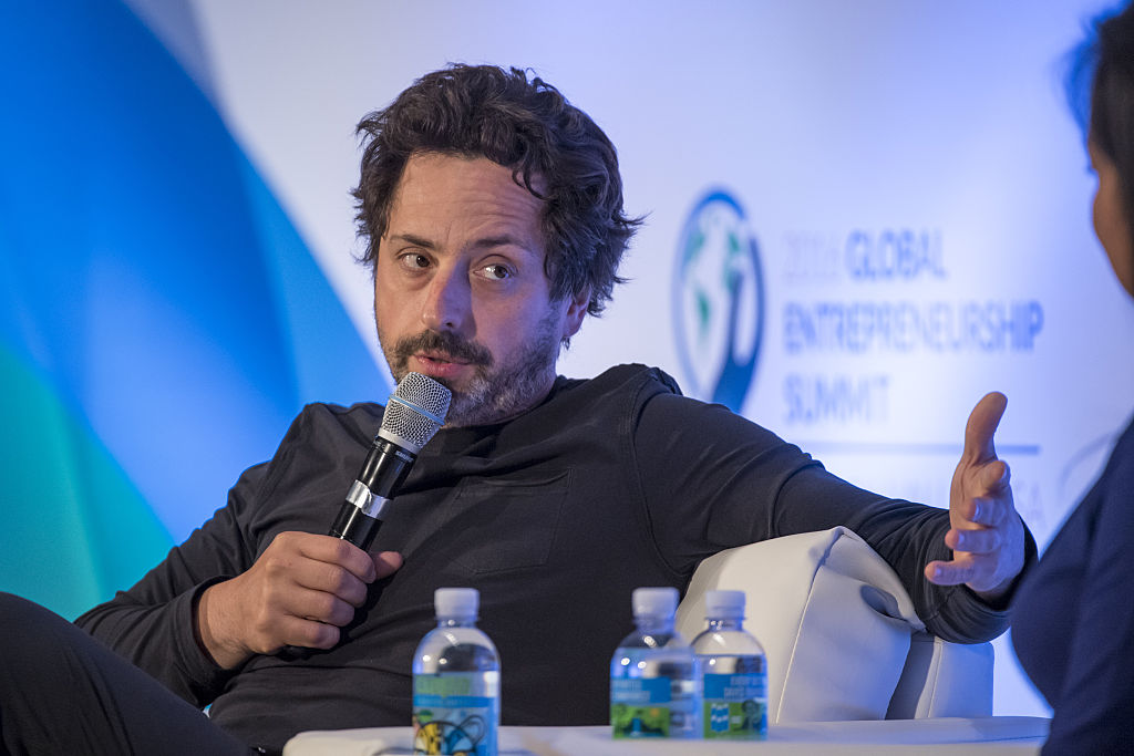 Sergey Brin, cofounder of Google, speaks during the 2016 Global Entrepreneurship Summit at Stanford University on June 24, 2016.
